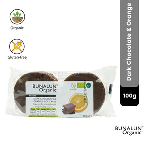 Bunalun Organic Dark Chocolate Orange Rice Cakes 100G