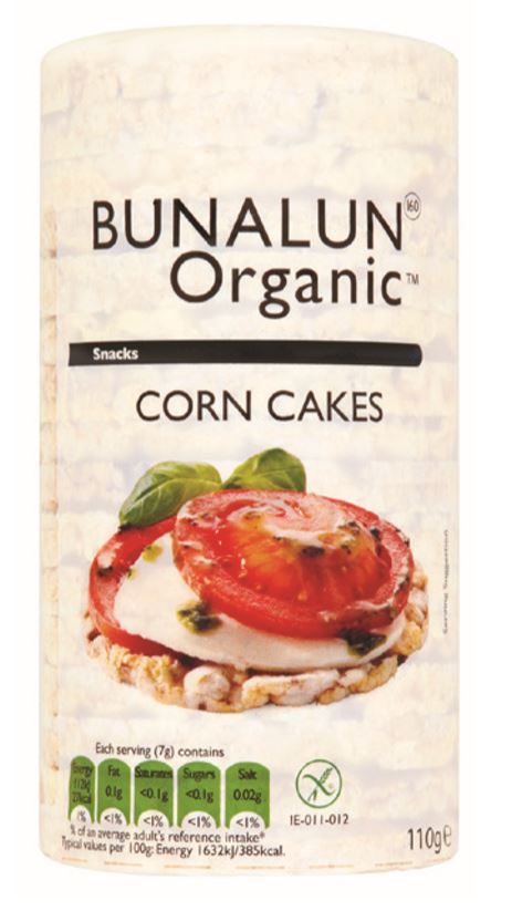 Bunalun Organic Corn Cakes 110G