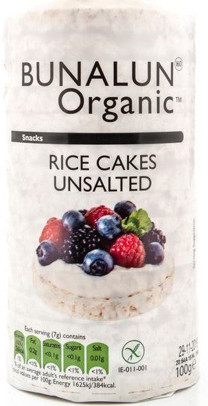 Bunalun Organic Unsalted Rice Cakes 100G