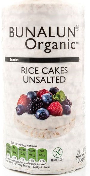 Bunalun Organic Unsalted Rice Cakes 100G