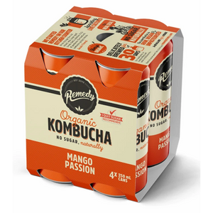 Remedy Kombucha Multi Pack - Mango Passion (4 X 250Ml)