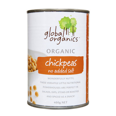 Global Organics Chick Peas No Added Salt Organic (canned) (400g)