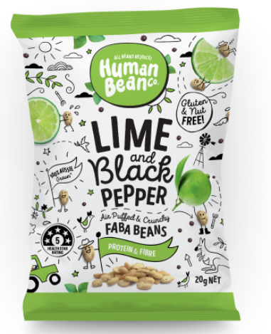 Human Bean Faba Beans - Lime & Black Pepper