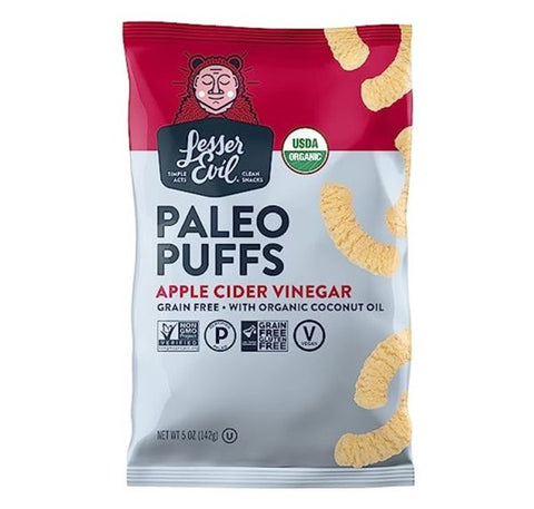 Lesser Evil Paleo Puffs - Apple Cider Vinegar (w Himalayan Salt) 140g